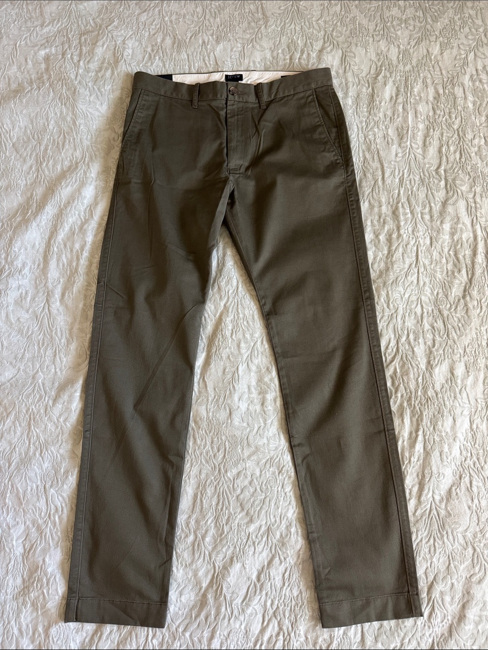 J. Crew Olive Slim Straight Chinos